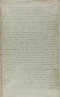 Kopia listu Andrzeja Opalińskiego do króla Zygmunta III, Kalisz 07.06.1602