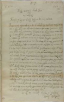 List Jerzego Kostki do króla Zygmunta III, Śmiełowice 25.09.1602