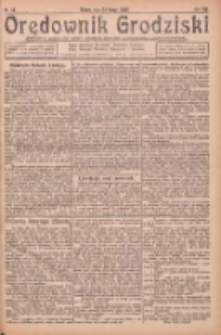 Orędownik Grodziski: niezależne pismo dla rodzin polskich powiatu grodziskiego i nowotomyskiego : organ centralny dla miast: Grodziska, Opalenicy, Buku, Nowego Tomyśla, Zbaszynia i Lw&oacute;wka 1926.02.13 R.8 Nr13