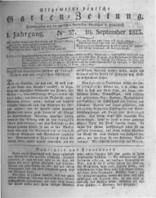 Allgemeine deutsche Garten-Zeitung. 1823.09.10 No.37