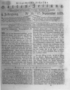 Allgemeine deutsche Garten-Zeitung. 1823.09.17 No.38