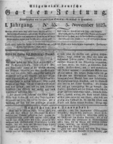 Allgemeine deutsche Garten-Zeitung. 1823.11.05 No.45