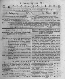 Allgemeine deutsche Garten-Zeitung. 1825.01.15 No.3