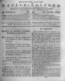 Allgemeine deutsche Garten-Zeitung. 1825.10.22 No.43