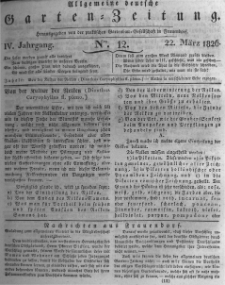 Allgemeine deutsche Garten-Zeitung. 1826.03.22 No.12