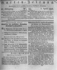 Allgemeine deutsche Garten-Zeitung. 1826.04.05 No.14