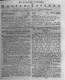 Allgemeine deutsche Garten-Zeitung. 1826.05.17 No.20