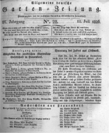 Allgemeine deutsche Garten-Zeitung. 1826.07.12 No.28