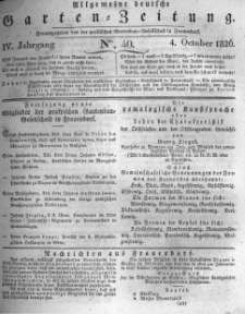 Allgemeine deutsche Garten-Zeitung. 1826.10.04 No.40