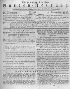 Allgemeine deutsche Garten-Zeitung. 1826.11.01 No.44
