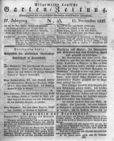 Allgemeine deutsche Garten-Zeitung. 1826.11.15 No.46