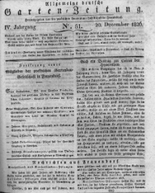 Allgemeine deutsche Garten-Zeitung. 1826.12.20 No.51