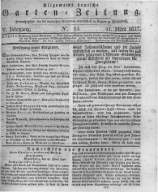 Allgemeine deutsche Garten-Zeitung. 1827.03.21 No.12