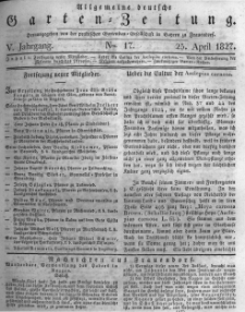 Allgemeine deutsche Garten-Zeitung. 1827.04.25 No.17