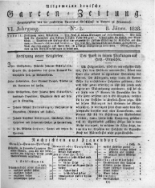 Allgemeine deutsche Garten-Zeitung. 1828.01.08 No.2
