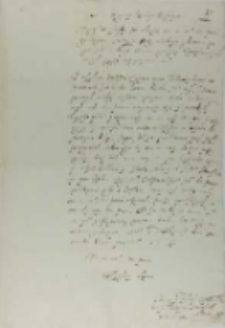 List Maczieya Żalinskiego castellanus gdanskiego do Marcina Kromera, Tuchola 19.12.1579