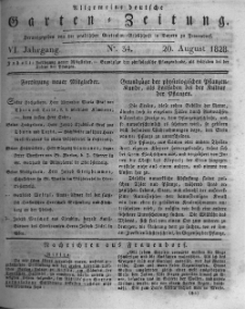 Allgemeine deutsche Garten-Zeitung. 1828.08.20 No.34