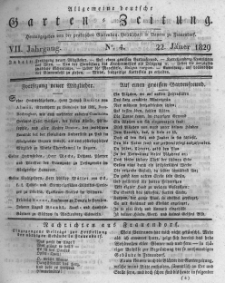 Allgemeine deutsche Garten-Zeitung. 1829.01.22 No.4