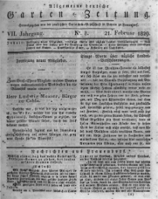 Allgemeine deutsche Garten-Zeitung. 1829.02.21 No.8
