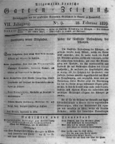 Allgemeine deutsche Garten-Zeitung. 1829.02.28 No.9