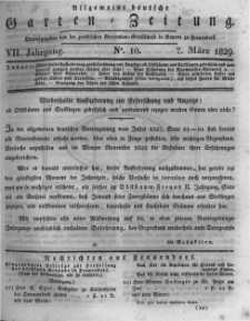 Allgemeine deutsche Garten-Zeitung. 1829.03.07 No.10