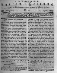 Allgemeine deutsche Garten-Zeitung. 1829.04.13 No.15