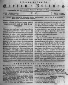 Allgemeine deutsche Garten-Zeitung. 1829.07.06 No.27