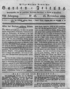 Allgemeine deutsche Garten-Zeitung. 1829.11.16 No.46