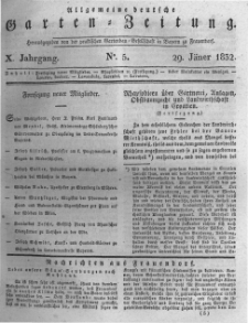Allgemeine deutsche Garten-Zeitung. 1832.01.29 No.5