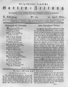 Allgemeine deutsche Garten-Zeitung. 1832.04.11 No.15