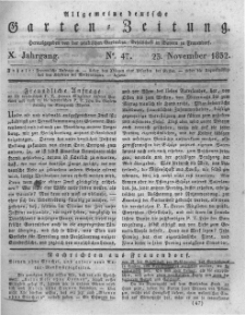 Allgemeine deutsche Garten-Zeitung. 1832.11.23 No.47
