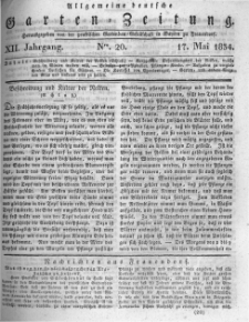 Allgemeine deutsche Garten-Zeitung. 1834.05.17 No.20