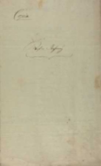 Kopia wykazu dokumentów w sprawie Handlu Molinari