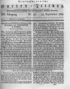 Allgemeine deutsche Garten-Zeitung. 1834.09.22 No.38