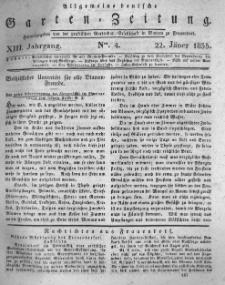 Allgemeine deutsche Garten-Zeitung. 1835.01.22 No.4