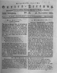Allgemeine deutsche Garten-Zeitung. 1835.11.16 No.46