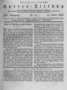 Allgemeine deutsche Garten-Zeitung. 1836.01.15 No.3