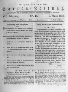 Allgemeine deutsche Garten-Zeitung. 1836.03.05 No.10
