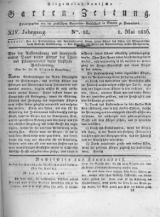 Allgemeine deutsche Garten-Zeitung. 1836.05.01 No.18