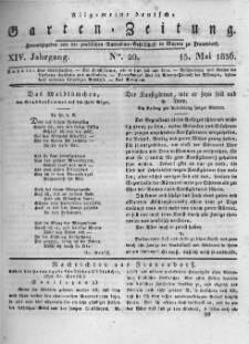 Allgemeine deutsche Garten-Zeitung. 1836.05.15 No.20