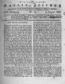 Allgemeine deutsche Garten-Zeitung. 1836.08.04 No.31