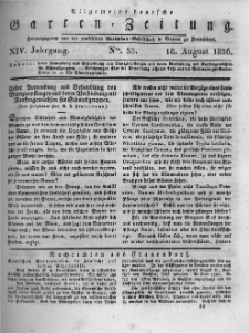 Allgemeine deutsche Garten-Zeitung. 1836.08.18 No.33