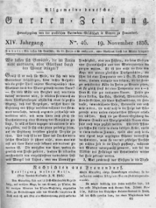 Allgemeine deutsche Garten-Zeitung. 1836.11.19 No.46