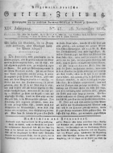 Allgemeine deutsche Garten-Zeitung. 1836.11.26 No.47