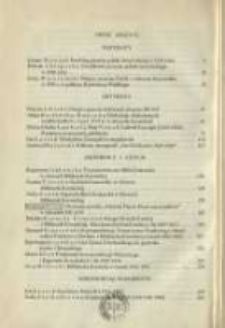 Treść zeszytu. Pamiętnik Biblioteki Kórnickiej Z. 23.