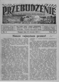 Przebudzenie: organ Związku Robotników Rolnych i Leśnych ZZP. 1934.01.25 R.16 Nr4