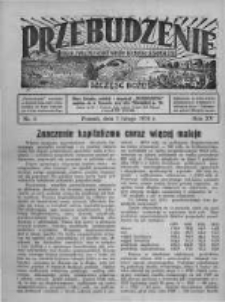 Przebudzenie: organ Związku Robotników Rolnych i Leśnych ZZP. 1934.02.01 R.16 Nr5