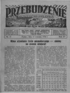 Przebudzenie: organ Związku Robotników Rolnych i Leśnych ZZP. 1934.09.13 R.16 Nr37