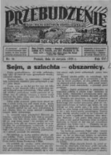Przebudzenie: organ Związku Robotników Rolnych i Leśnych ZZP. 1935.08.22 R.17 Nr34