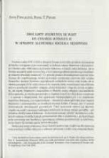 Dwa listy Zygmunta III Wazy do cesarza Rudolfa II w sprawie alchemika Michała Sędziwoja. Pamiętnik Biblioteki Kórnickiej Z. 27.
